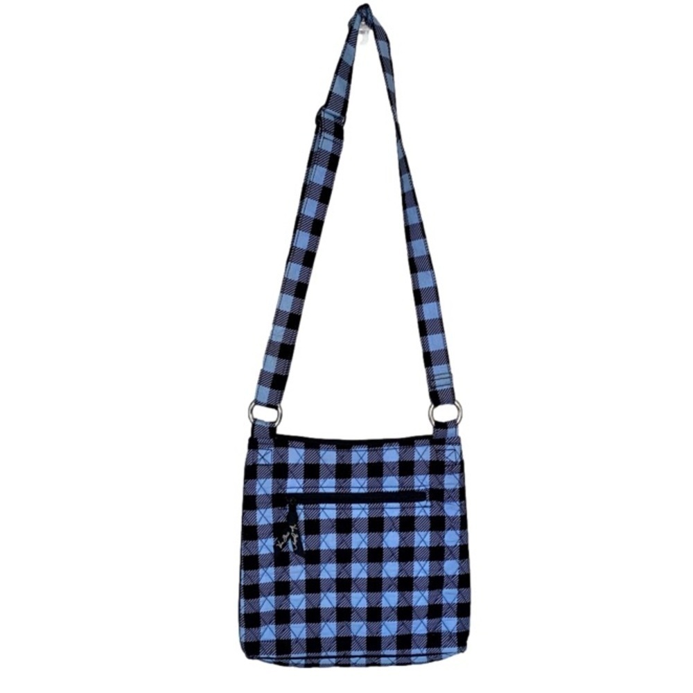 VERA BRADLEY Hipster Crossbody/Shoulder Bag Black/Blue Buffalo Check/Pla… - Picture 4 of 12